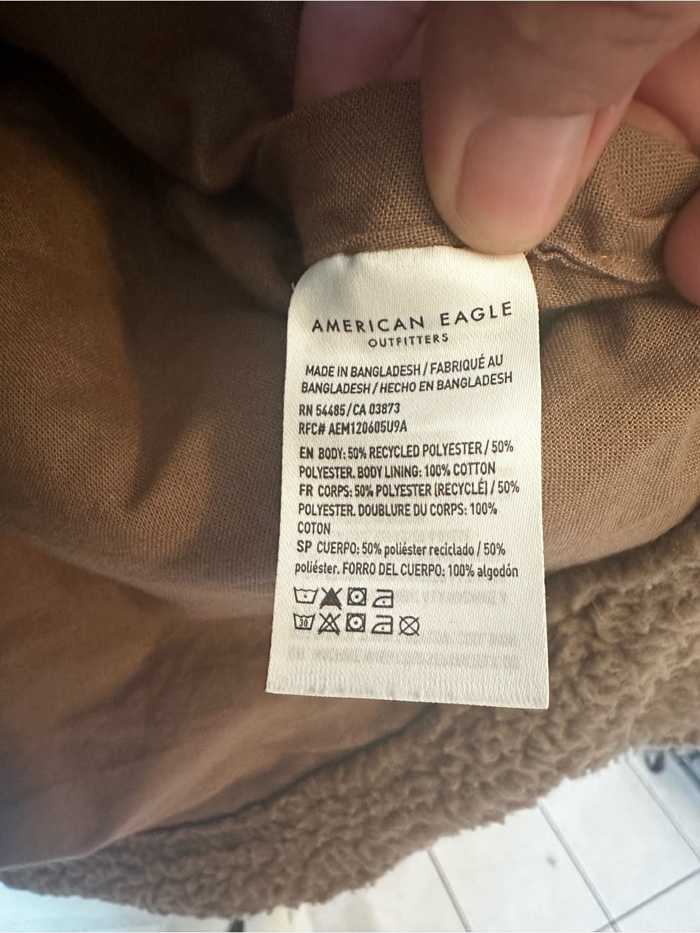 American Eagle Teddy Bear Oversized Sherpa Fleece Jacket Small - Picture 5 of 5